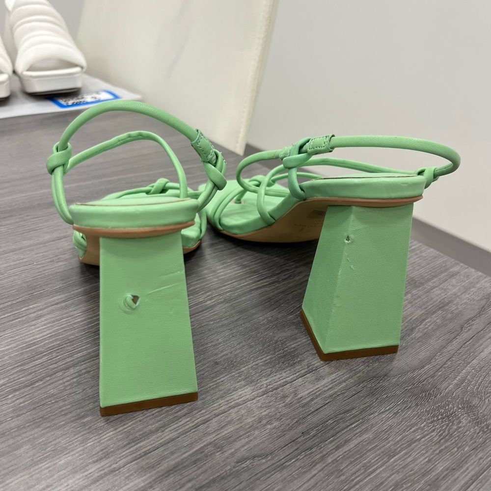 Marc Fisher LTD Giada Strapy Green Heels Size 8 - Picture 6 of 7